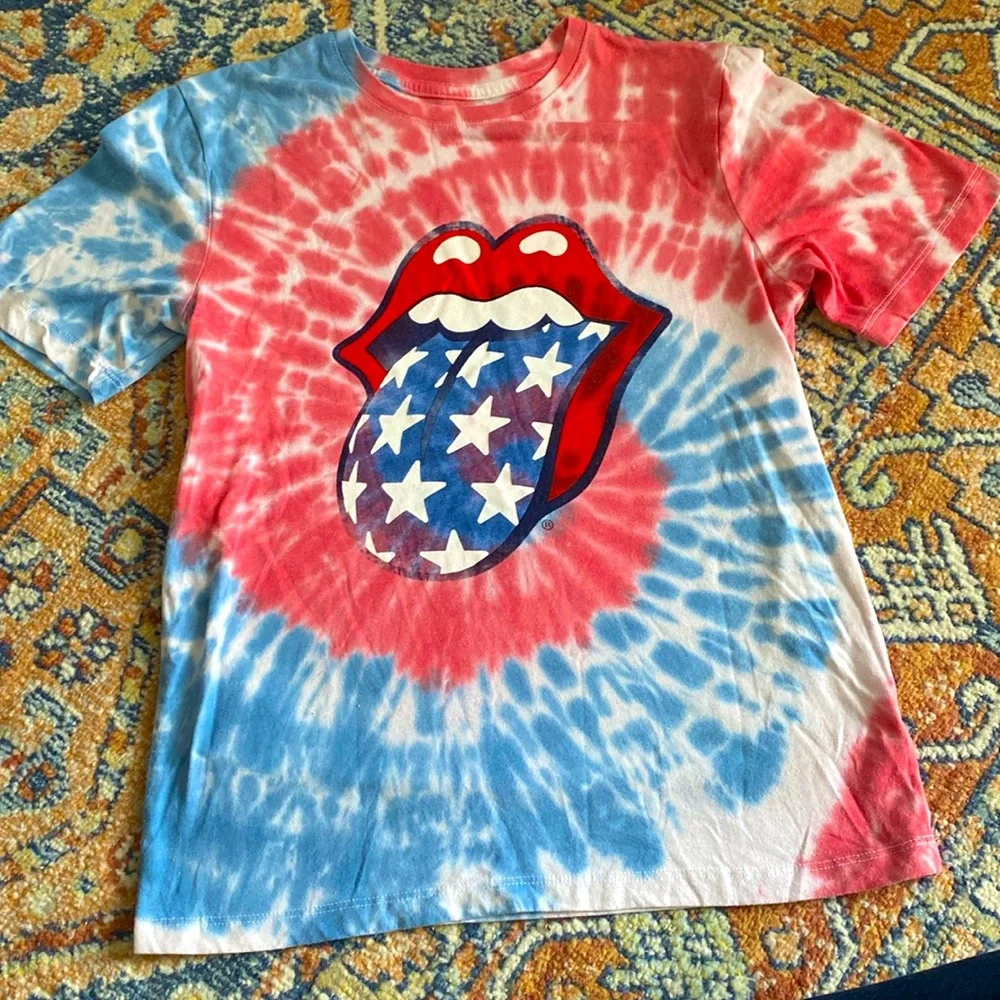 Child Size L 10/12 blue and red tie-dye. - Picture 1 of 3